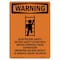Signmission OSHA WARNING Sign, Scaffolding Safety W/ Symbol, 18in X 12in Aluminum, 12" W, 18" L, Portrait OS-WS-A-1218-V-13520 - alternate 1